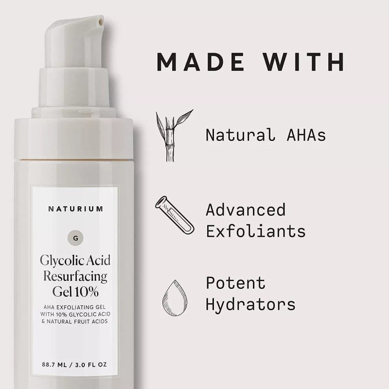 Naturium Gel Resurfacing Ácido Glicólico 10% - 3.3 Oz
