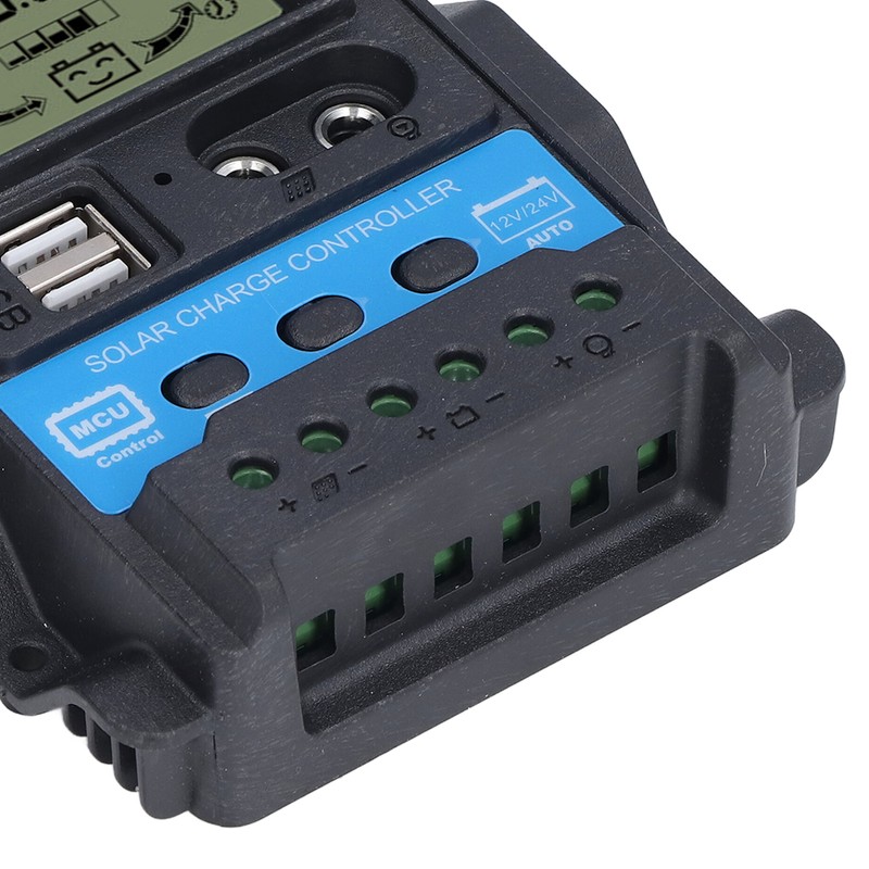 Solar Charge Controller LCD Display Dual USB 5V Output PWM