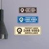 Standard Property Under 24Hr Video Surveillance Sign (Brushed Silver) -