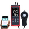 Light Meter Digital Illuminance Meter with Ambient Temperature Measuring and