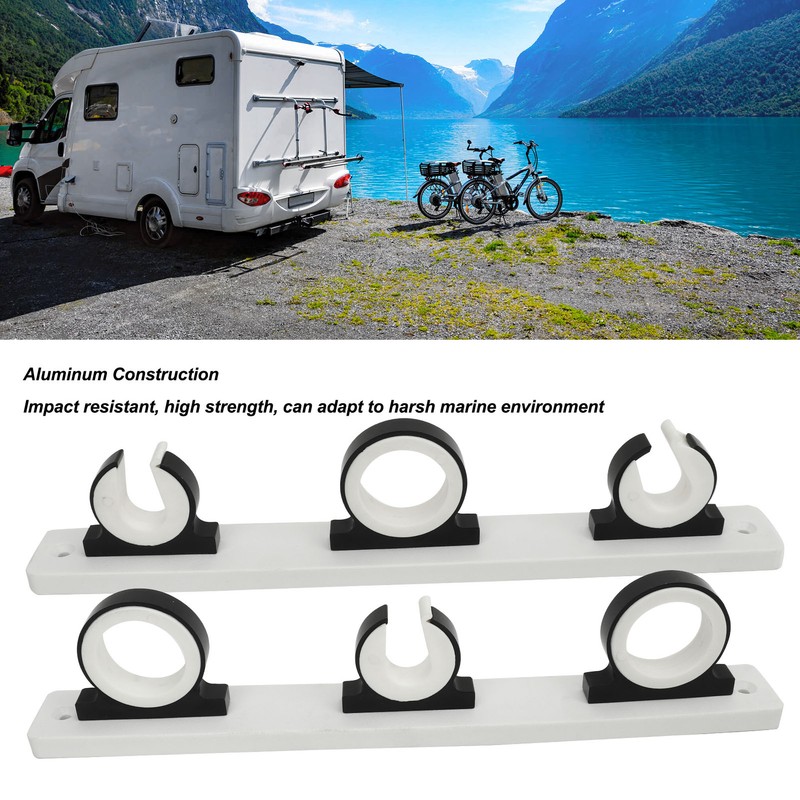 Fishing Rod Holder Aluminum Flexible Installation Universal Fit for Marine