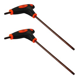bociloy 2Pcs T20 Torx Screwdriver, Anti Tamper Proof Torx Key, S2 Steel T-Handle Dual End Wrench for Home Repair and Mechanical Maintenance, Red