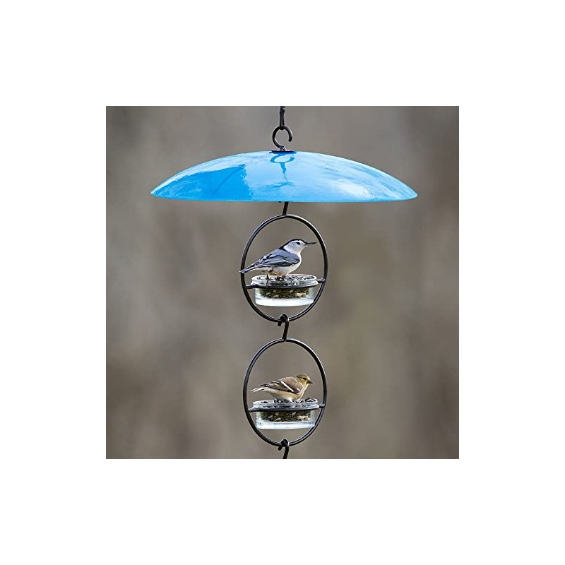 Mosaic Birds Glass Baffle Dome, M382-200-15, Bluebird Blue, 1 Piece