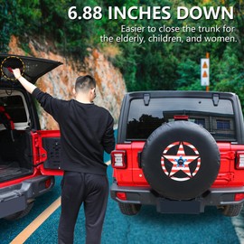 RERPRO Rear Window Grip Handle Grab Handles Compatible with 2018-2024 2025 Jeep Wrangler JL 4XE Interior Accessories Trunk Handle Rear Tail Window Glass Assist Grip 1 Pack Paracord Metal