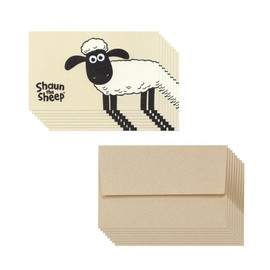 Mini Card Set, Message Cards Set of 8 with Envelopes (Shaun the Sheep)