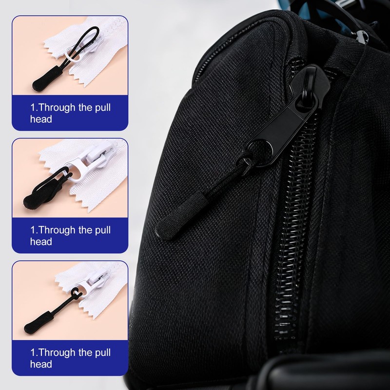16 Pcs Zipper Pulls, 5 Types Replacement Zipper Puller Tabs