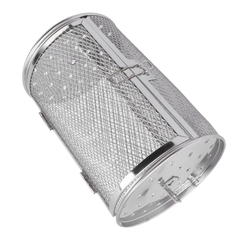 Rolling Grilling Basket Stainless Steel Grill Cage Round Stainless Steel