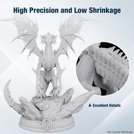 ELEGOO 8K 3D Printer Resin, Standard Photopolymer Resin 405nm UV-Curing Resin, Best for 8K/9K/12K LCD 3D Printer 1000G White Smoke