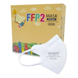 Cubrebocas Infantil FFP2 Blanco KN95 Niños 20 Piezas Caja Desechable