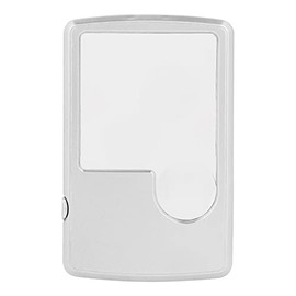 POCREATION Lupa Tarjeta Portátil LED 3X 6X, Lente Acrílico Doble Aumento con Estuche Cuero