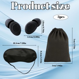 Ohrstöpsel Zum Schlafen, 48dB Geräuschreduzierung, Mit Augenmaske Und Aufbewahrungsbeutel, Ideal Für Seitenschläfer Und Reisen, Aus Nanosilikon