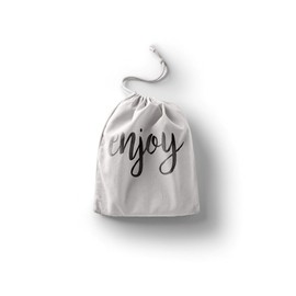 Le Jardin du Lin Printed Cotton Bags with Drawstring, Shopping Bag, Fabric Bag, Fabric Bag, Vegetable Bag, Reusable, Environmentally Friendly, Multipurpose, Foldable, Size: 12 x 15 cm