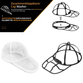 Cap Washing Machine Shape, Foldable Cap Washer - Baseball Cap Washing Rack for Washing Machine & Dishwasher - Baseball Cap Washing Rack Holder, Shaper & Protector Mould for Laundry - Cap Washing