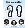 Mixiflor 3.15" Carabiner Clips, 6 Pack Locking Carabiner Hooks Spring