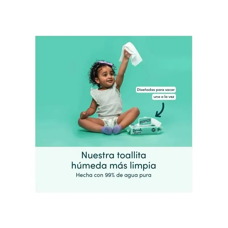 Toallitas Húmedas Premium Rascals Piel Sensible 1 Pack 80 Pz
