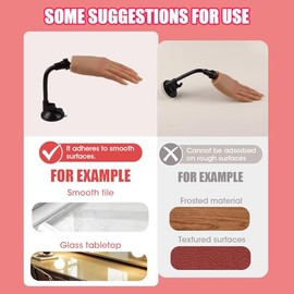 KnowU Mano de práctica para entrenamiento de uñas con abrazadera, suministros de manicura para técnicos de uñas acrílicas, manos postizas para manicura, la mejor herramienta de práctica de manicura DI