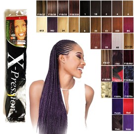 X-pression Ultra Braid Synthetic Hair, Approx. 210 cm, Available in 6 Different Colours