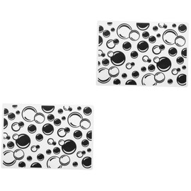 TEHAUX 2pcs Card Making Embossing Templates Stencil Folders Plastic Embossing Plates