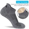 APTYID Men's Cushioned Athletic Running Ankle Socks, Dark Grey, Size
