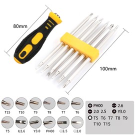 MYLCHBDJ Torx Screwdriver, Replacement Screwdriver Set, Precision Screwdriver Set, T5, T6, T7, T8, T10, T15, Hexagonal Star, Magnetic Screwdriver, Repair, Disassembly, Replacement Tool, Furniture