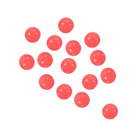 PATIKIL 6mm Fishing Beads, 200Pcs Plastic Round Rubber Fishing Bait Eggs Rig Bead Tackle Lures Accessories with Storage Box, Red