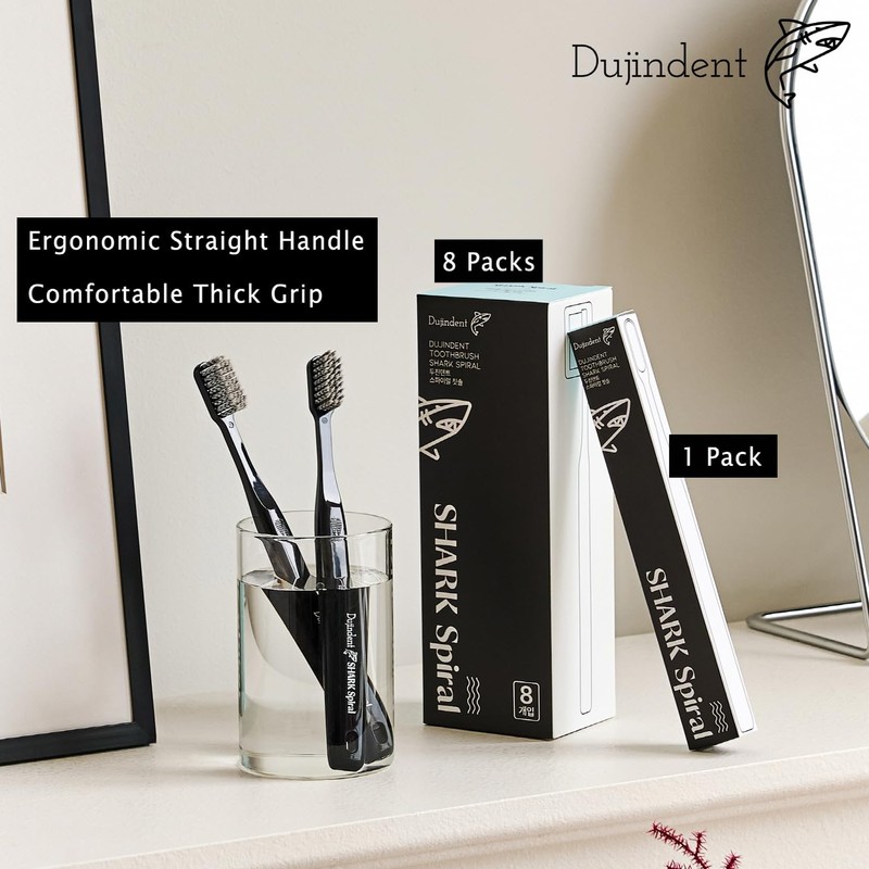 DUJINDENT Toothbrush [Made in Korea] Shark Spiral Extra Soft Toothbrush