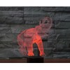 SUPERRUIDALONG 3D Lamp Elephant Night Light Remote Control Power Touch
