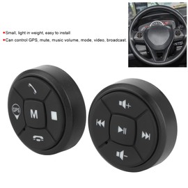 Acouto Kit de botones de control del volante Botón del volante del coche Media Remote Control Volumen de radio Interruptor Controlador Inalámbrico GPS 1.4 x 0.4in