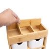 Ninebendstreams Small Bamboo Makeup Organizer（5.7" D x 8" W x