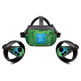 MightySkins Carbon Fiber Skin for Oculus Quest - Circuit Board | Protective, Durable Textured Carbon Fiber Finish | Easy to Apply, Remove, and Change Styles | Made in The USA (CF-OCQU-Circuit Board)