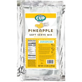 By The Cup Non-Dairy Pineapple Soft Serve Mix, 5.5 lb (Pack of 2)