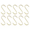 sourcing map 10Pcs Flat S Hooks, 3.9 Inch Plated Metal