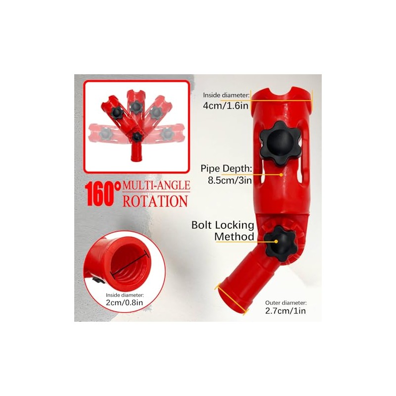 Multi-Angle Paint Brush Extender Red, Paint Edger Tool for High