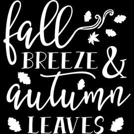 Decal Stickers of Fall Breeze and Autumn Leaves (White) (Set of 2) Premium Waterproof Vinyl Decal Stickers for Laptop Smartphone Car Dirt Bike Wall Room Mason Jar Bathtub Door - ANDVER1c76053WH