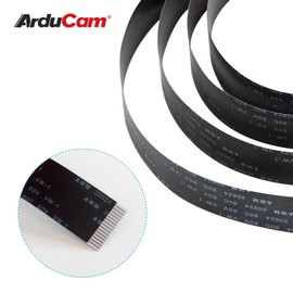 Arducam Pi Camera Cable, Octoprint Octopi Webcam, Monitor 3D Printer, 2FT/60CM Long Extension Flex Ribbon Cable for Raspberry Pi, Black