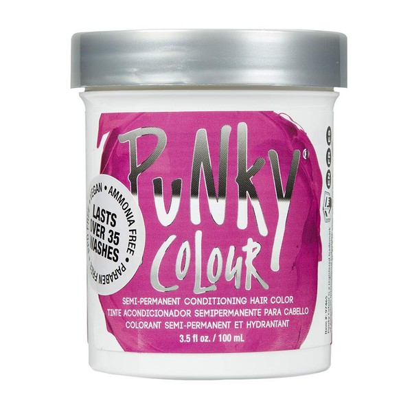 Punky Flamingo Pink Semi Permanent Conditioning Hair Color, Vegan, PPD and Paraben Free, lasts up to 25 washes, 3.5oz
