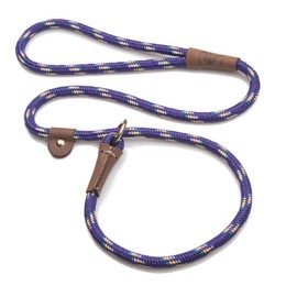 Mendota Pet Slip Leash - Dog Lead and Collar Combo - Made in The USA - Purple Confetti, 1/2 in x 4 ft - for Large Breeds