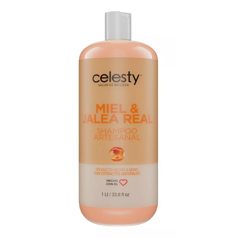 Celesty Shampoo Artesanal De Miel Orgánica Jalea Real 1lt Celesty
