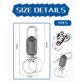 KGDUYC Key ring carabiner, key ring man, carabiner key ring, with rotating key ring, keychain bottle opener gift for father/dad, husband, boyfriend, guest.