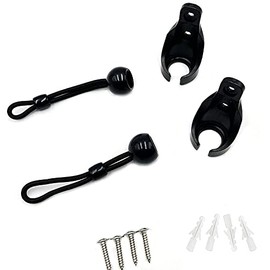 Litong Bungee Kit Universal Replacement of The Sunshade Installation Fittings Outdoor/Indoor Roller Blind Fittings (Black)