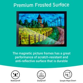 HOMEE Magnetic Picture Frames 10 PCS, Magnetic Photo Frame 8x11 inch, A4 Magnetic Self-Adhesive Picture Frames for Fridge Home Office Glass Wall Window Door