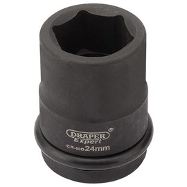 Draper 28694 Expert Hi-Torq 6 Point Impact Socket, 3/4" Square Drive, 24mm , Blue