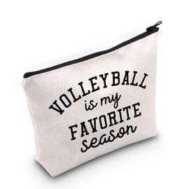 TOBGBE Volleyball Lover Gift Volleyball is My Favorite Season Makeup Bag Volleyball Player Cosmetic Bag (Volleyball Season ca)