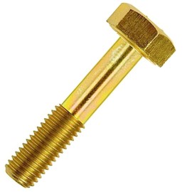 Hex Bolts M12-1.25 x 70, Fine Thread Class 10.9 Yellow Zinc Finish