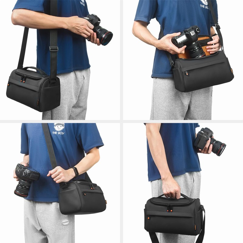 FOSOTO Camera Bag, Waterproof Shockproof Camera Case, Large Capacity Camera