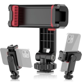 CALLECK Soporte Adaptador de Trípode para Teléfono, Soporte de trípode para teléfono, Clip Universal para Teléfono Inteligente con 2 Zapatas Frías, Soporte para Teléfono Ajustable