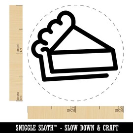 Piece of Pie Rubber Stamp for Stamping Crafting Planners - 1/2 Inch Mini