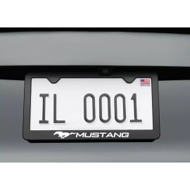 Ghost License Plate Frames Mustang License Plate Frame Fits GT & Base Premium Black Metal with Screws