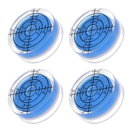 Kozelo 4pcs Small Circular Bubble Spirit Levels - [32mm Diameter 12mm Thickness] Mini Round RV Bullseye Level Leveling Tools for Travel Trailer Turntable Camera, Blue