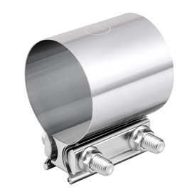 EVIL ENERGY 3.0 Inch Exhaust Clamp,Butt Joint Band Clamp Sleeve Coupler Stainless Steel for Pipes,Mufflers,Catalytic Converters 2PCs